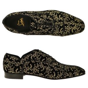 Christian Louboutin Greggy Chick Black Velour Size 12 US New